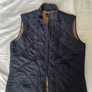 J CREW Men’s Navy Quilted Vest Size L